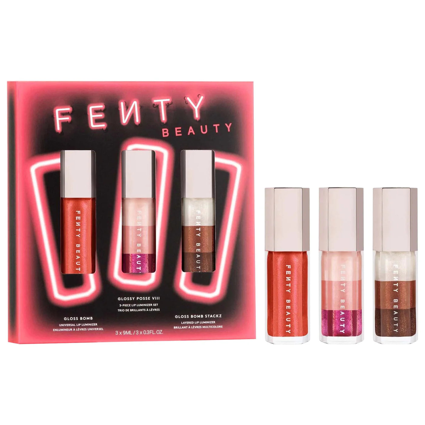 Fenty Glossy Posse VIII 3-Piece Lip Luminizer Set – The Beauty Code