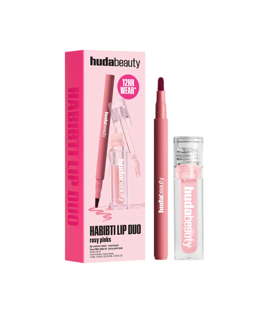 Huda Beauty Habibti Rosy Pink Lip Duo