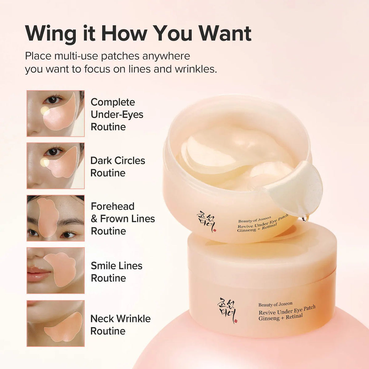 Beauty of Joseon Revive Under Eye Patches For Wrinkles & De-Puffing Full - 60 Patches / 30 Pairs Original - The Beauty Code