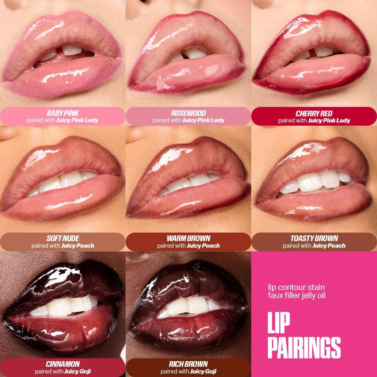 Immediate Huda Beauty Jelly Lip Oil (Juicy Pink Lady) Full Size - 3.9 ml Original - The Beauty Code