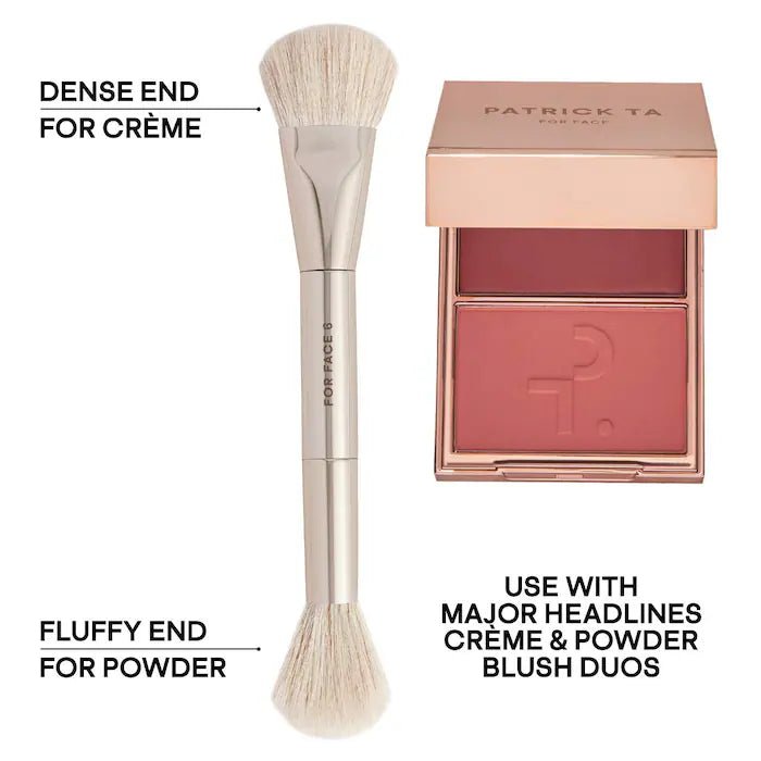 Patrick Ta Dual-Ended Precision Blush Brush Original - The Beauty Code