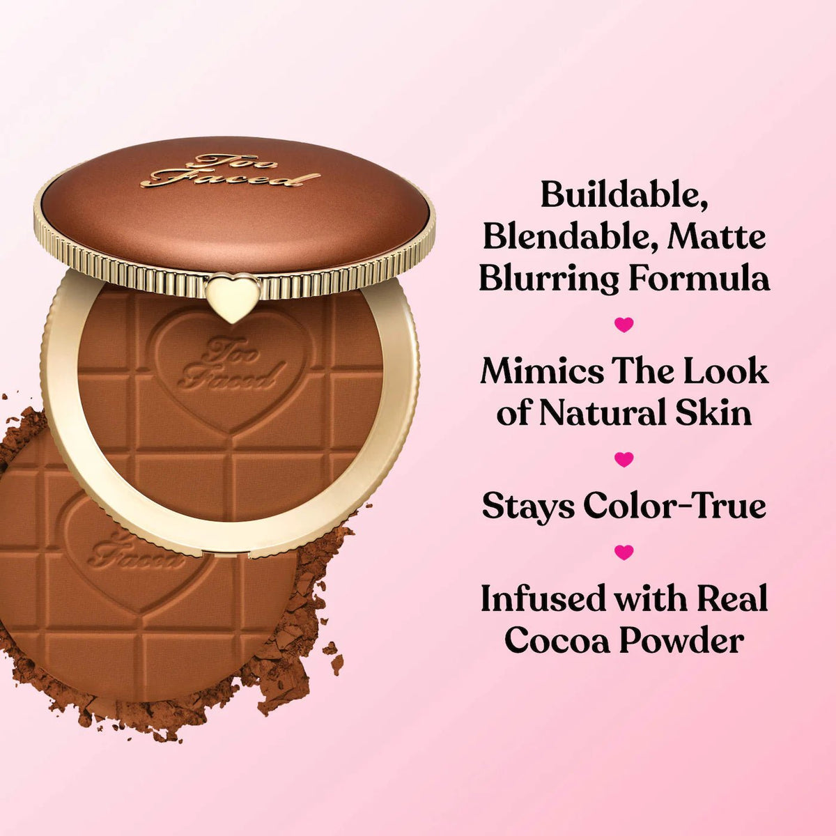 Too Faced Chocolate Soleil Matte Blurring Bronzer Full - 8 g Original - The Beauty Code