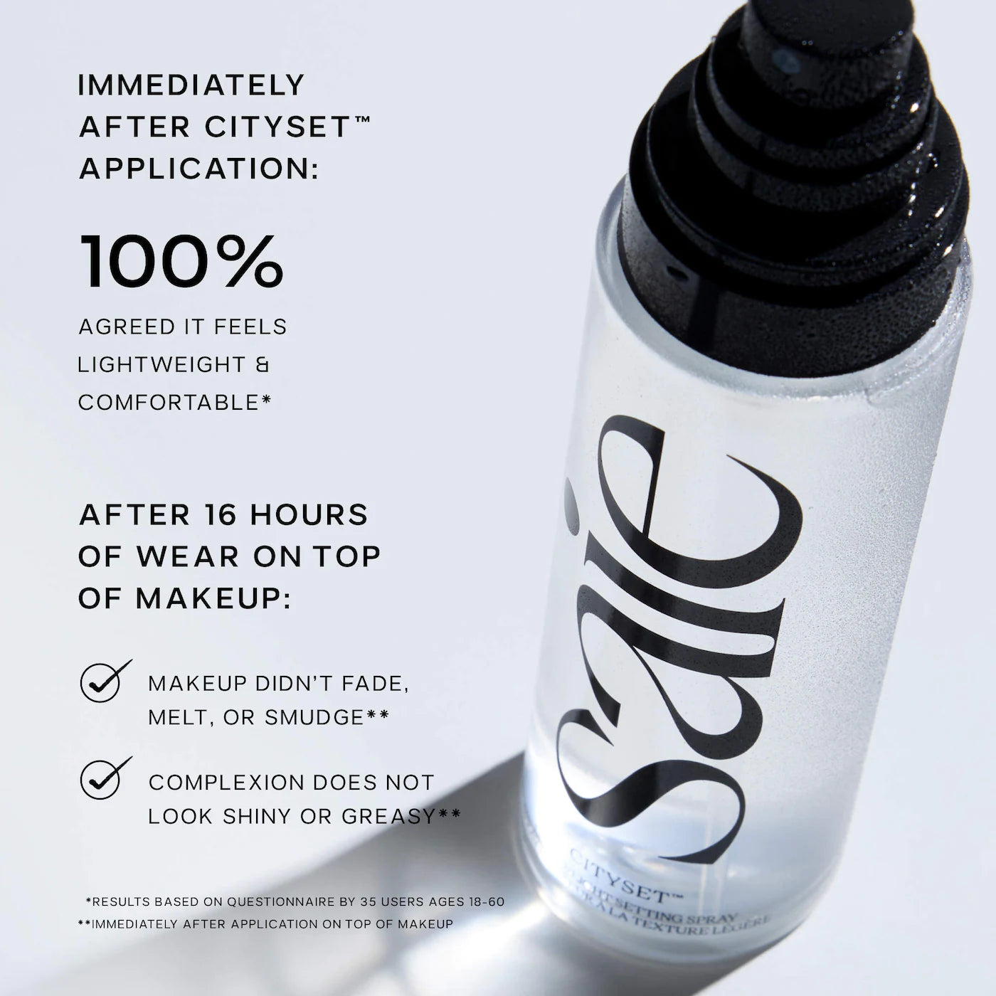 Saie CitySet™ Ultra-Fine Mist Setting Spray with 16-Hour Wear