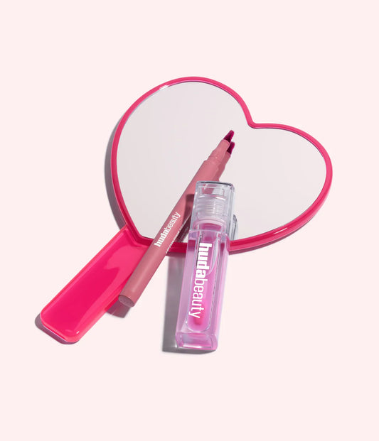 Huda Beauty Glossy Heart Hand Mirror
