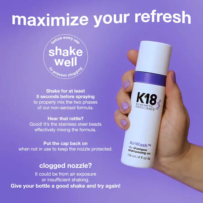 K18 AirWash™ Dry Shampoo