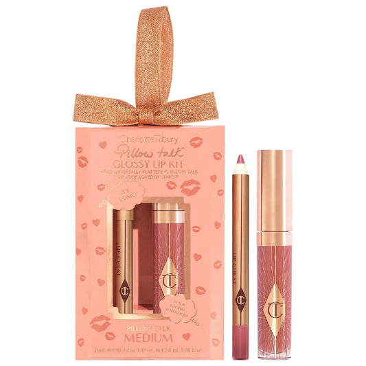 Charlotte Tilbury Mini Pillow Talk Glossy Lip Duos Pillow Talk Medium Original - The Beauty Code