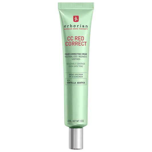 Erborian CC Red Correct Green Color-Corrector SPF 25 45 ml Original - The Beauty Code
