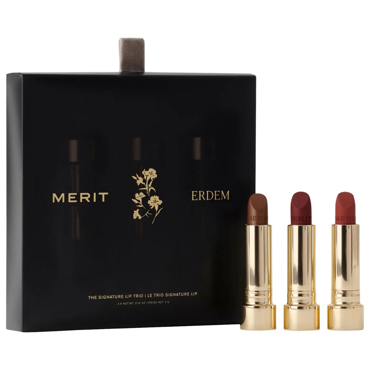 Merit x Erdem Lipstick Gift Set Original - The Beauty Code