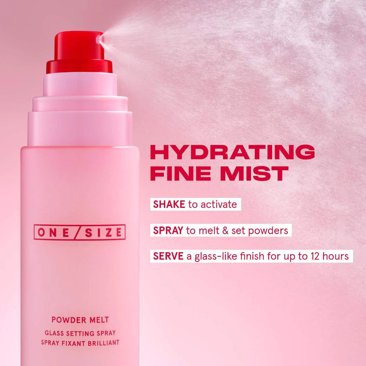 ONE/SIZE Powder Melt Glass Setting Spray Full - 100 ml Original - The Beauty Code