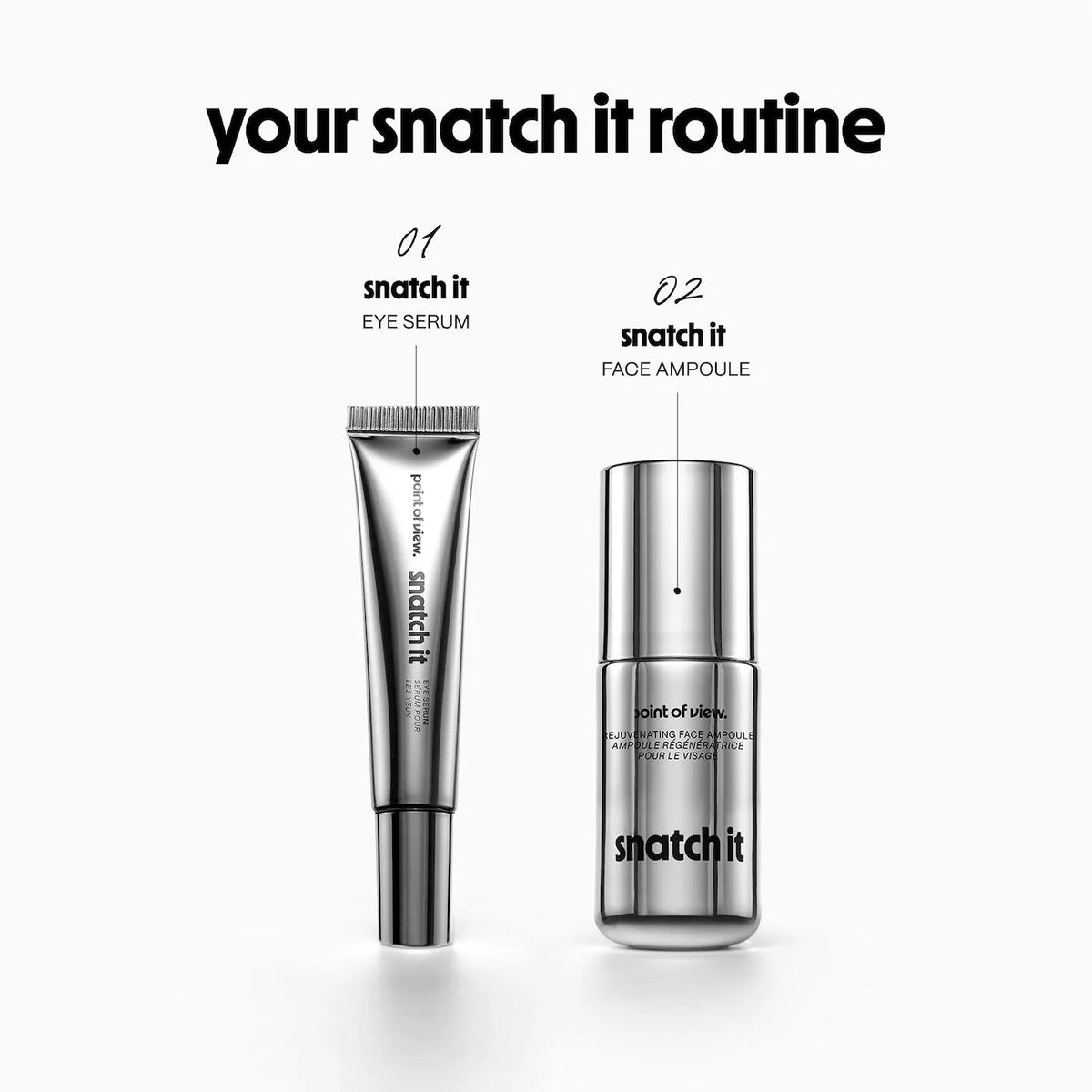 point of view snatch it eye serum with pdrn and peptides Full - 15 ml Original - The Beauty Code