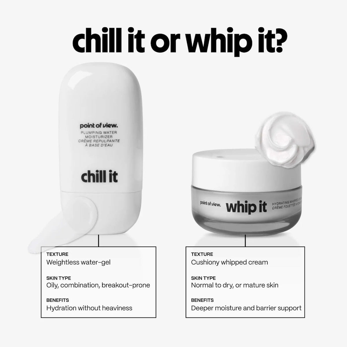 point of view whip it hydrating whipped cream with ectoin Full - 50 ml Original - The Beauty Code