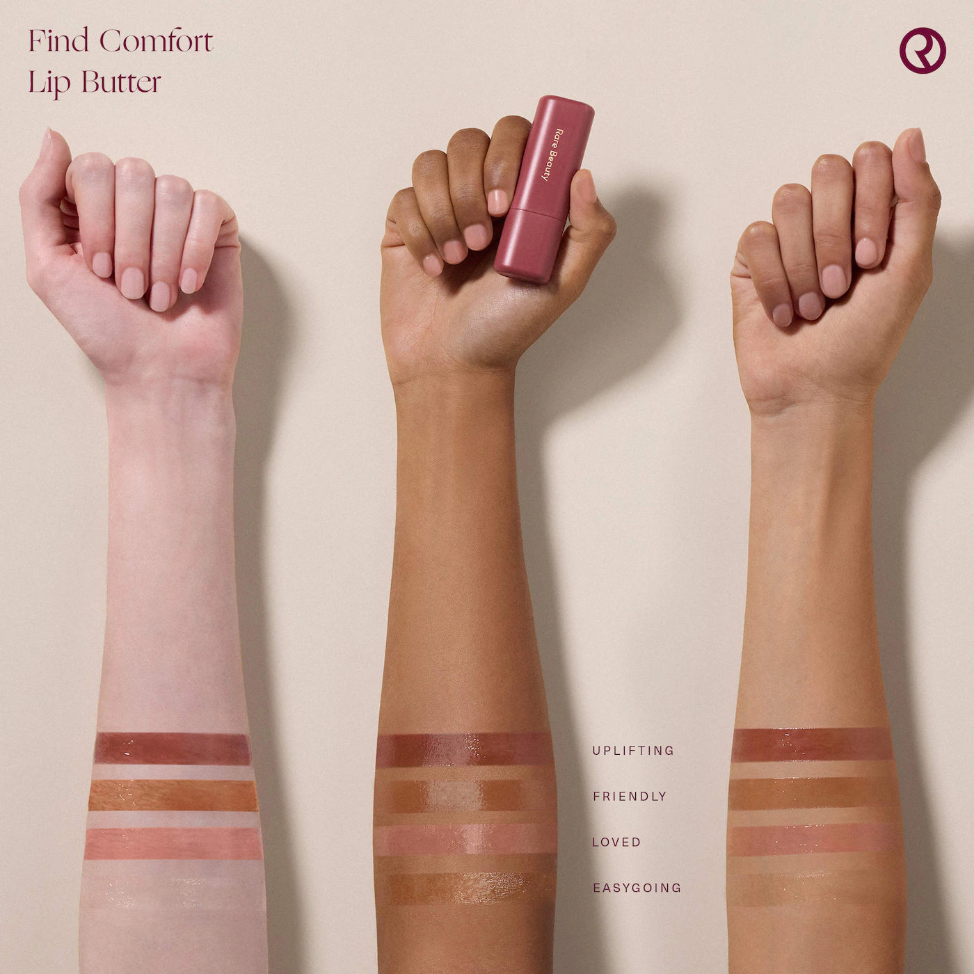 Rare Beauty Find Comfort Lip Butter Balm + Overnight Mask with Hyaluronic Acid Butter