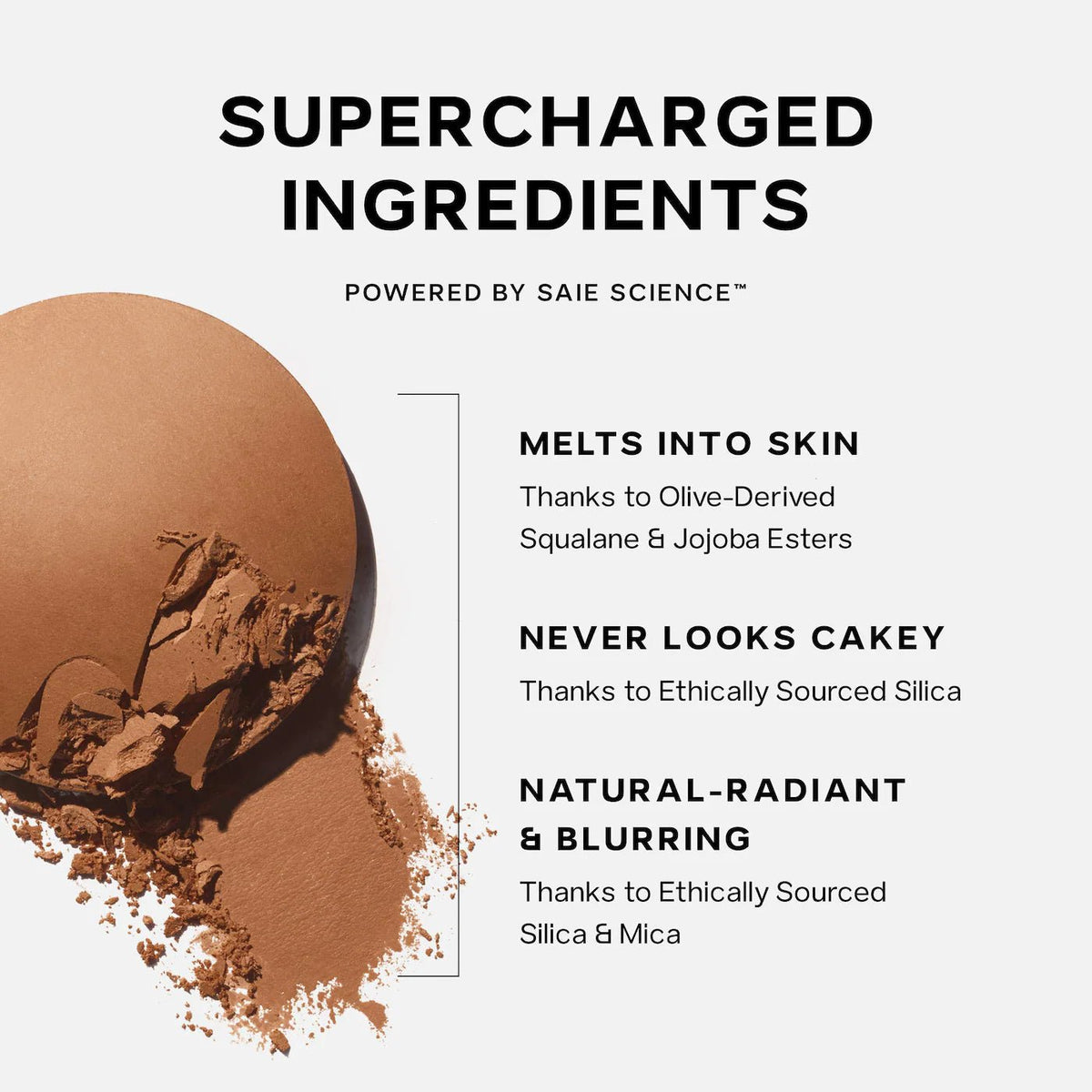 Saie SuperSuede™ Radiant Talc-Free Baked Powder Bronzer Full - 8 g Original - The Beauty Code