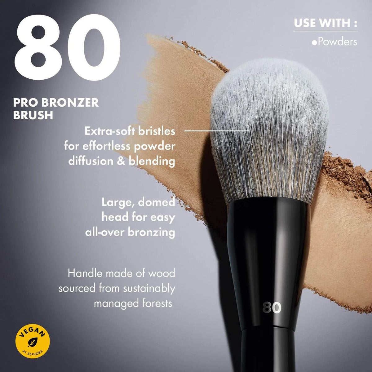 Sephora PRO Bronzer Brush #80 Original - The Beauty Code