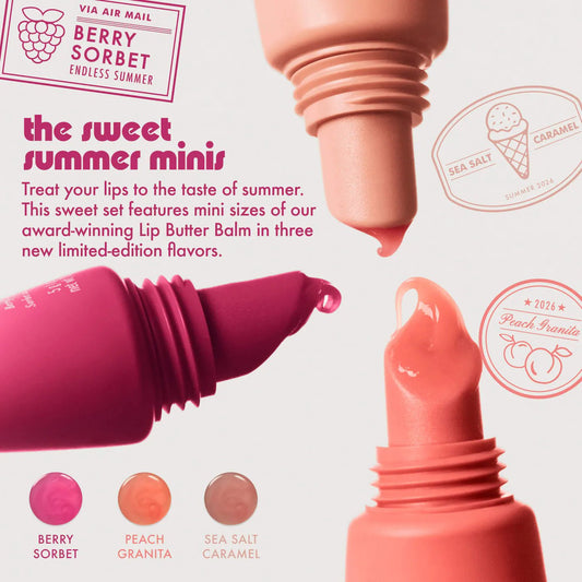 Summer Fridays The Sweet Summer Minis Lip Butter Balm Trio Set Original - The Beauty Code