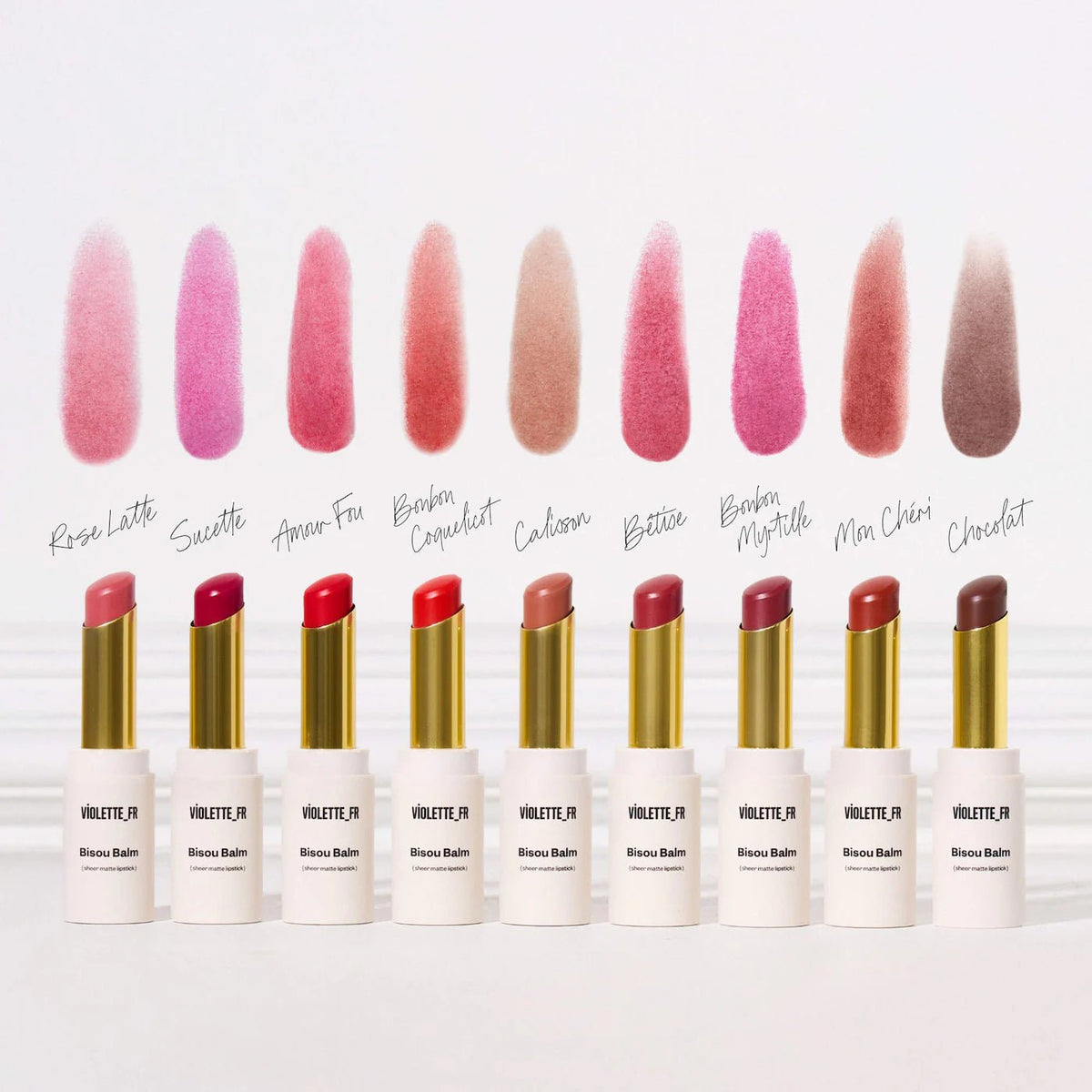 VIOLETTE_FR Bisou Balm Sheer Matte Lipstick Full - 2.5 g Original - The Beauty Code