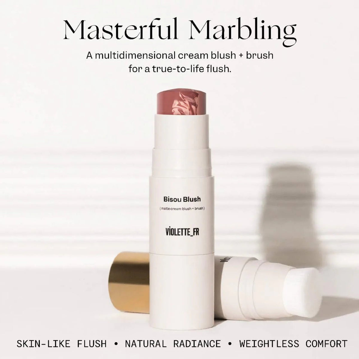 VIOLETTE_FR Bisou Blush Marbled Cream Blush Stick Full - 7 g Original - The Beauty Code